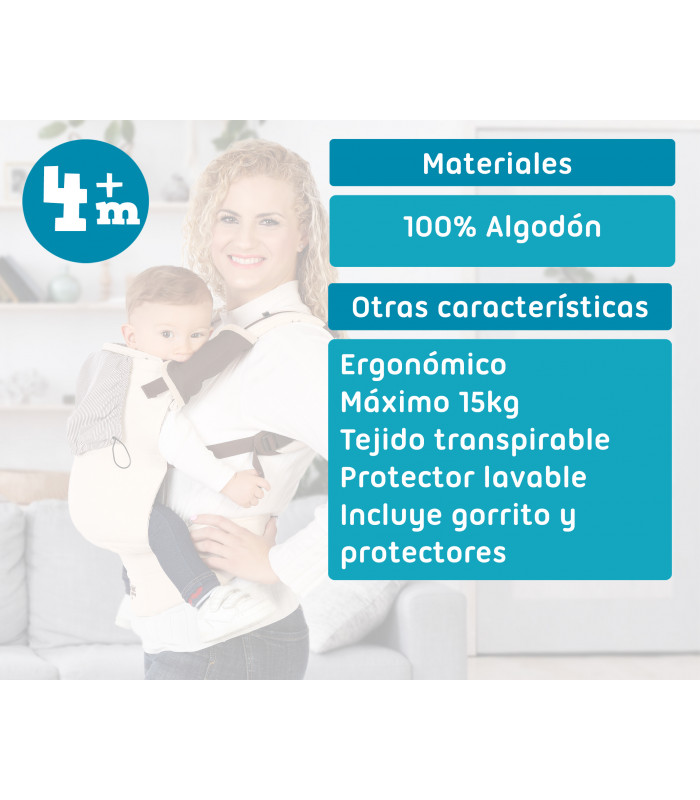 KIOKIDS Mochila ergon�mica Beige