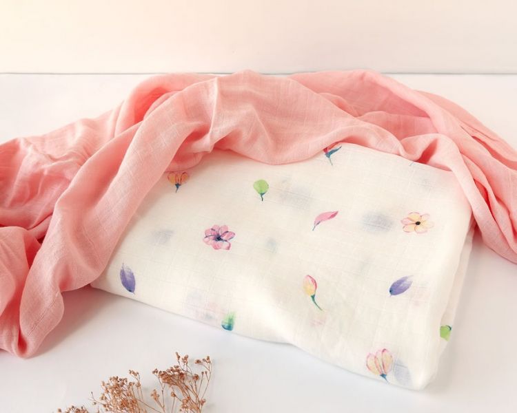 KIOKIDS Set 2 Muselinas bamb� Rosa