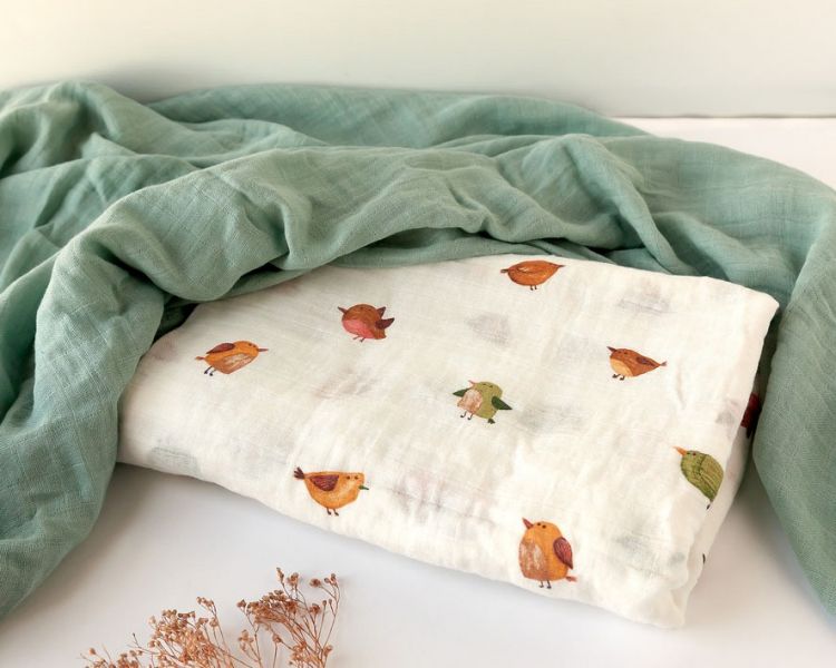 KIOKIDS Set 2 Muselinas bamb� Verde