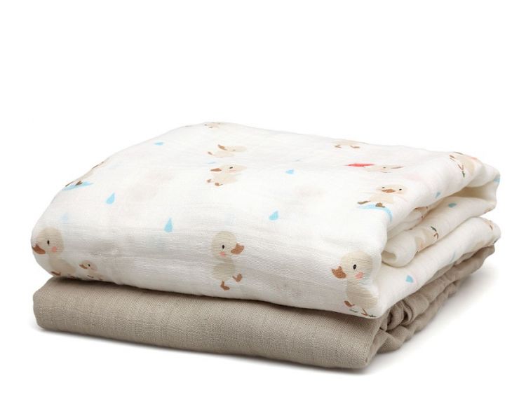 KIOKIDS Set 2 Muselinas bamb� Beige