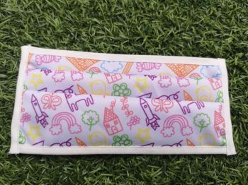 Mascarilla Infantil Lavable Dibujos con triple capa y filtro