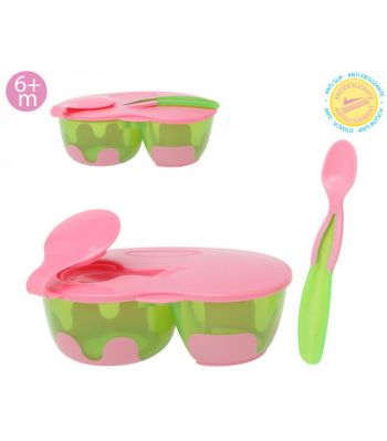 KIOKIDS Cuenco doble antideslizante