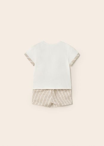 MAYORAL Conjunto pantaln corto y camisa Lino